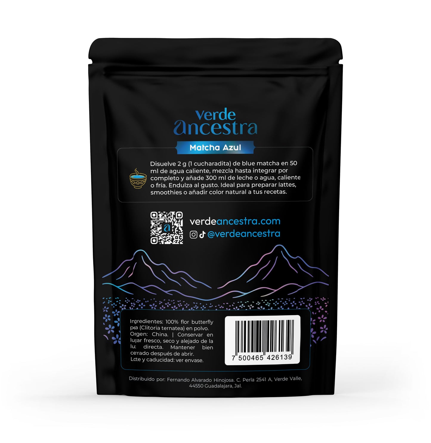 Blue Matcha - 90 G Butterfly Pea Verde Ancestra