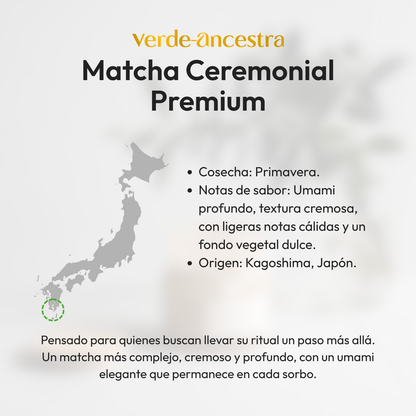Matcha Ceremonial Premium – Primera Cosecha Verde Ancestra