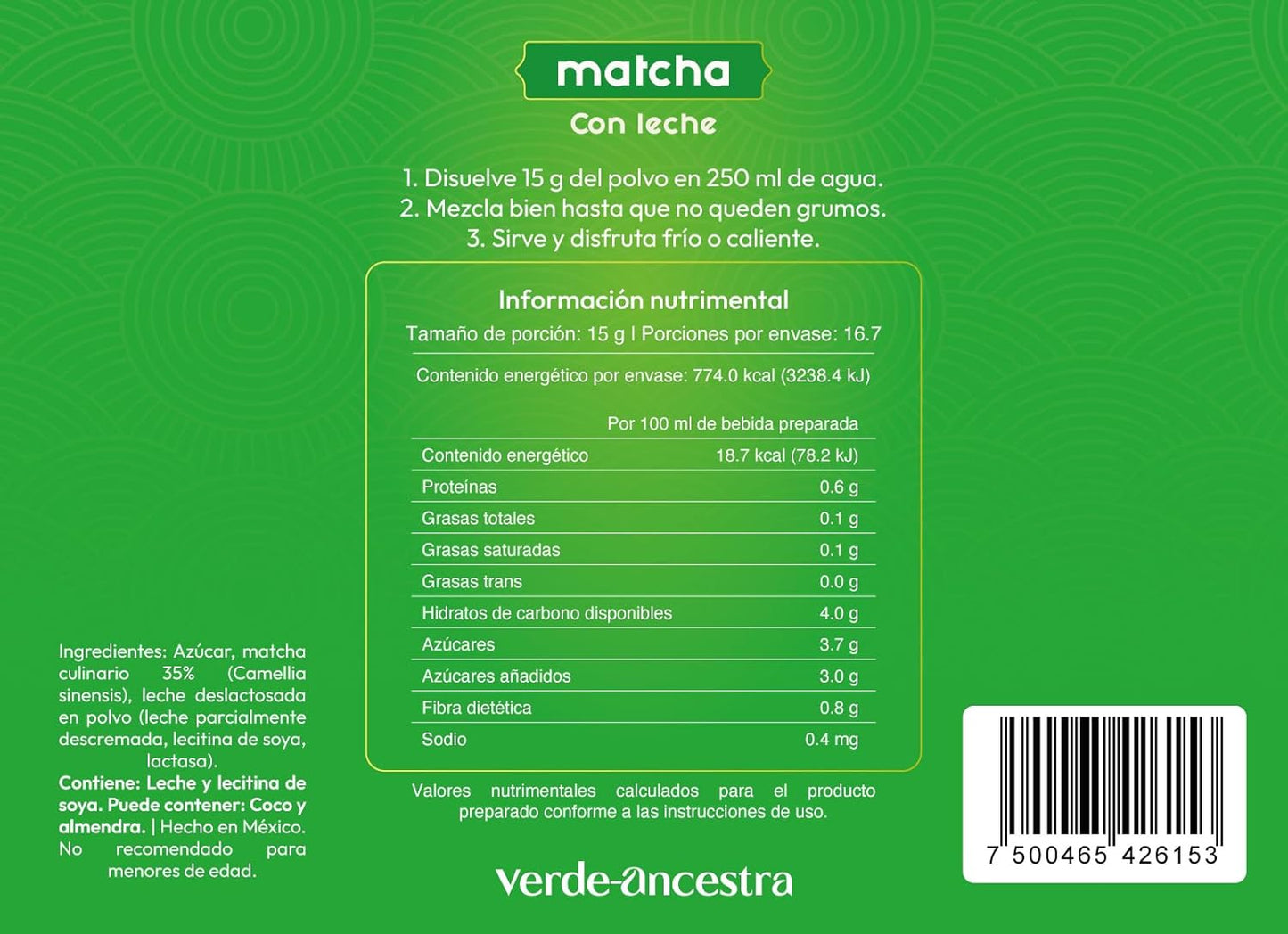 Matcha con Leche en Polvo | Grado Culinario | Milky Matcha Milky Matcha