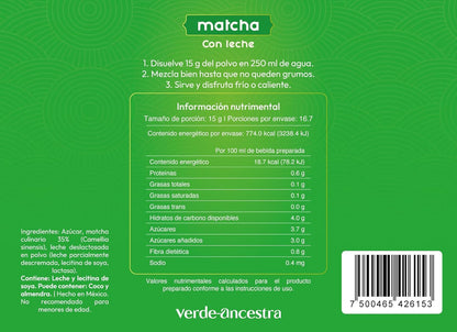 Matcha con Leche en Polvo | Grado Culinario | Milky Matcha Milky Matcha